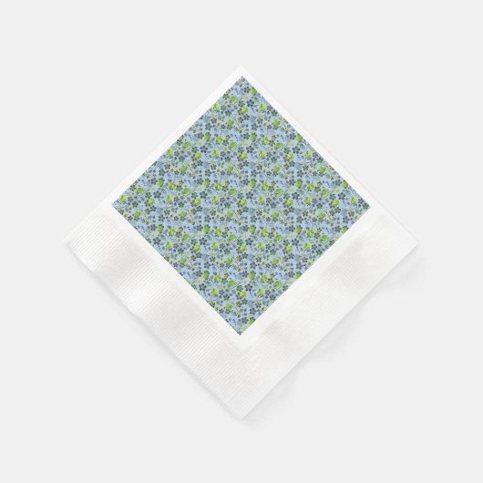 Serviette En Papier motif plante A03.b Lblue BG (Coin)