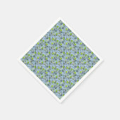 Serviette En Papier motif plante A03.b Lblue BG (Coin)