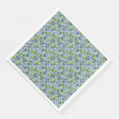 Serviette En Papier motif plante A03.b Lblue BG (Coin)
