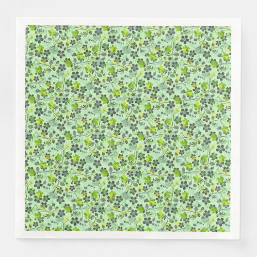 Serviette En Papier motif plante A03.b Lgreen BG (Devant)