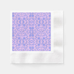 Serviette En Papier motif plante A08.b boho. lviolet BG