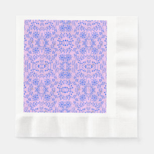 Serviette En Papier motif plante A08.b boho. lviolet BG