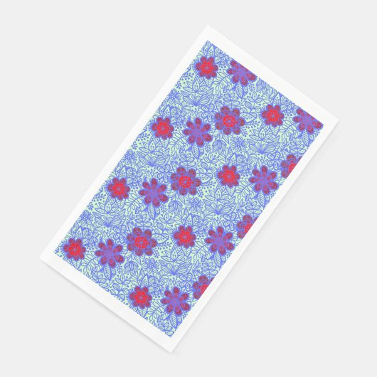 Serviette En Papier motif plante A13.b LGreen BG (Coin)