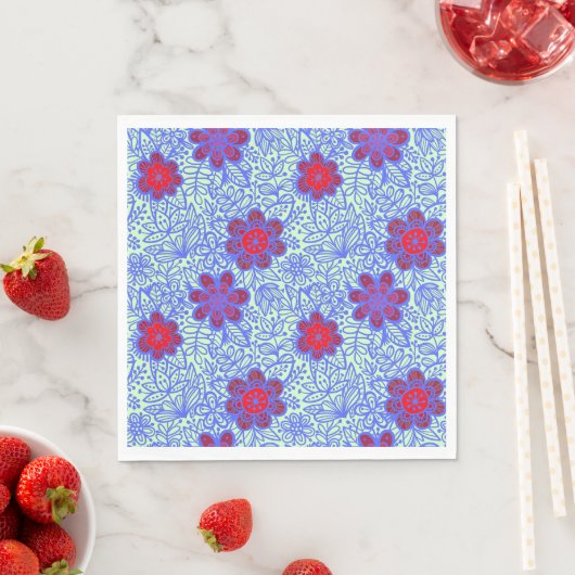 Serviette En Papier motif plante A13.b LGreen BG (En situation)