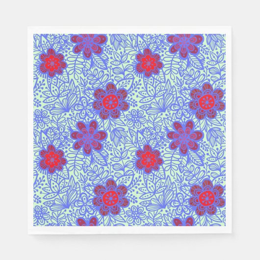 Serviette En Papier motif plante A13.b LGreen BG (Devant)