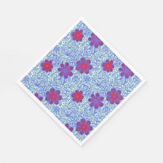 Serviette En Papier motif plante A13.b LGreen BG (Coin)