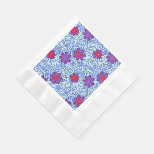 Serviette En Papier motif plante A13.b LGreen BG (Coin)