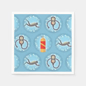 Serviette En Papier Motif plongée sous-marine - Cute Scuba Thème (Devant)
