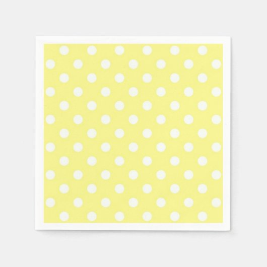 Serviette En Papier Motif Pois blanc clair (Devant)