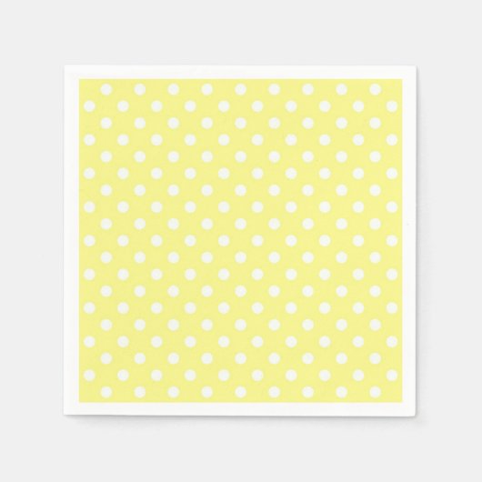 Serviette En Papier Motif Pois blanc clair (Devant)