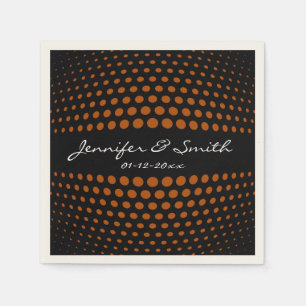 Serviette En Papier motif pois Brown