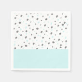 Serviette En Papier Motif pois pastel bleu gris (Devant)