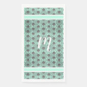 Serviette En Papier Motif Pois vert, noir et gris (Devant)