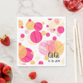 Serviette En Papier Motif Polka-Dot Whimsical personnalisé (En situation)