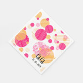 Serviette En Papier Motif Polka-Dot Whimsical personnalisé (Coin)