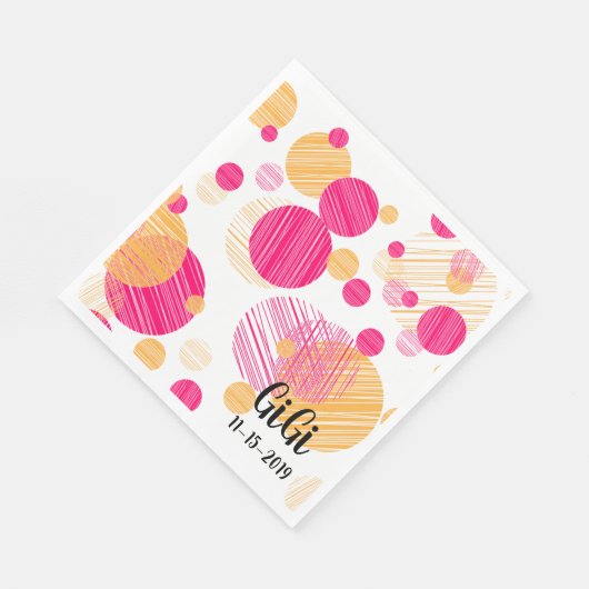 Serviette En Papier Motif Polka-Dot Whimsical personnalisé (Coin)