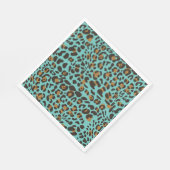 Serviette En Papier Motif Poster de animal Leopard Jaguar (Coin)