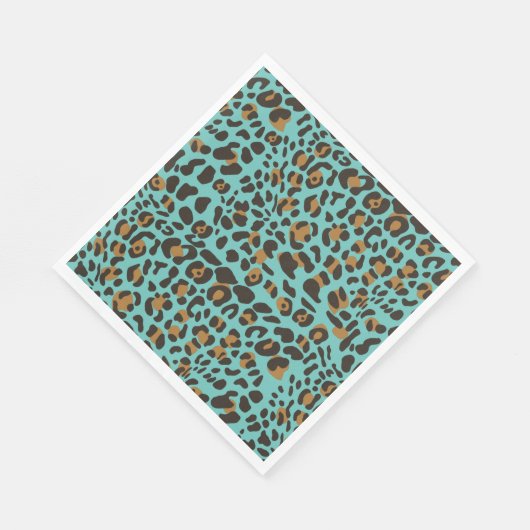 Serviette En Papier Motif Poster de animal Leopard Jaguar (Coin)