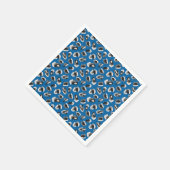 Serviette En Papier Motif Poster de animal moderne Blue Leopard (Coin)