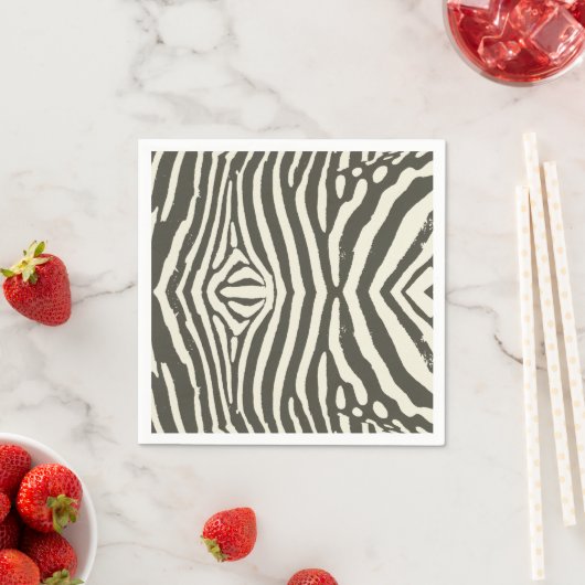 Serviette En Papier Motif Poster de animal Zebra Stripe (En situation)