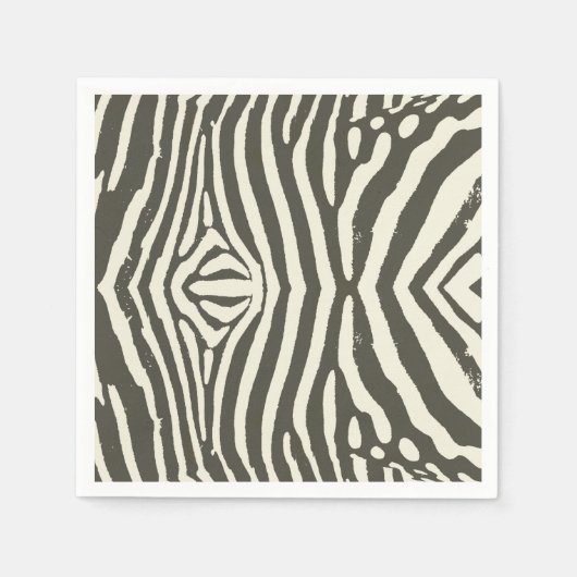 Serviette En Papier Motif Poster de animal Zebra Stripe (Devant)