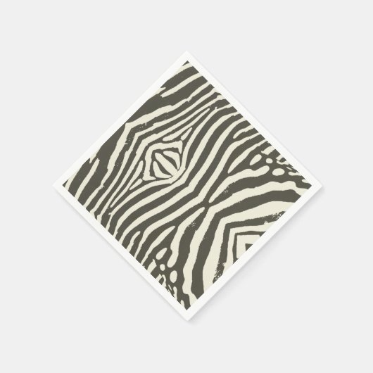 Serviette En Papier Motif Poster de animal Zebra Stripe (Coin)