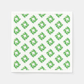 Serviette En Papier Motif pour dents vert (Devant)