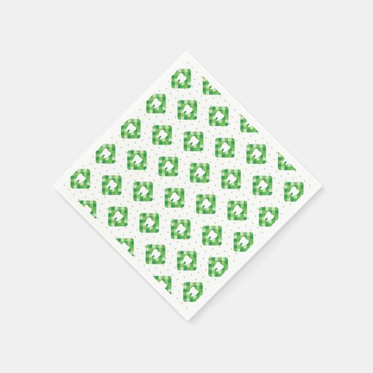 Serviette En Papier Motif pour dents vert (Coin)