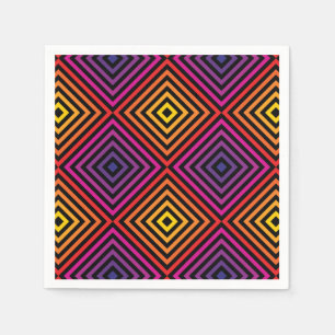 Serviette En Papier Motif psychédélique Rainbow Chevron
