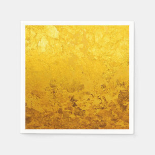 Serviette En Papier Motif PUR de FEUILLE d'OR + votre texte/photo