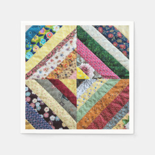 Serviette En Papier Motif Quilt artisanal