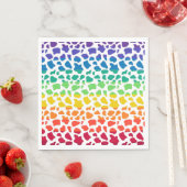 Serviette En Papier Motif Rainbow Cow (En situation)