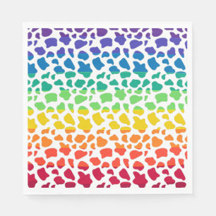 Serviette En Papier Motif Rainbow Cow