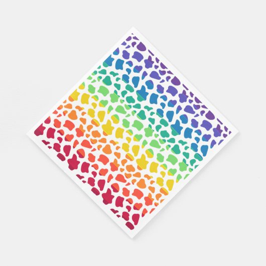 Serviette En Papier Motif Rainbow Cow (Coin)