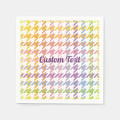 Serviette En Papier Motif Rainbow Houndstooth (Devant)