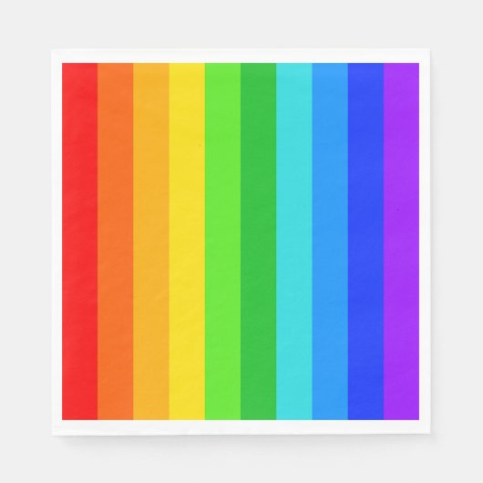 Serviette En Papier Motif Rainbow Stripe #2 (Devant)