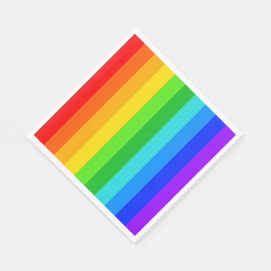 Serviette En Papier Motif Rainbow Stripe #2 (Coin)