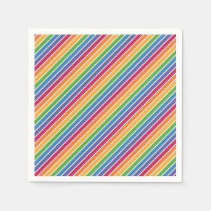 Serviette En Papier Motif Rainbow Stripes