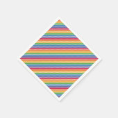 Serviette En Papier Motif Rainbow Stripes (Coin)