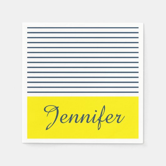 Serviette En Papier Motif rayé moderne (Devant)