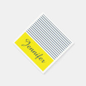 Serviette En Papier Motif rayé moderne (Coin)