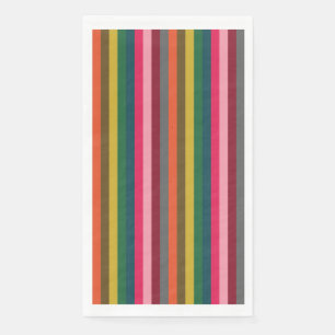 Serviette En Papier Motif rayé multicolore brillant