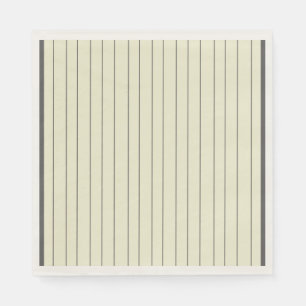Serviette En Papier Motif rayure verticale beige noir