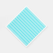 Serviette En Papier Motif Rayures Bleu Blanc (Coin)