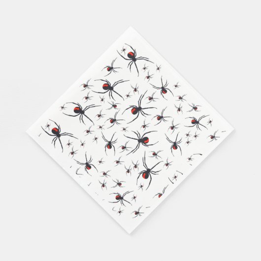 Serviette En Papier Motif Red & Black Spider (Coin)