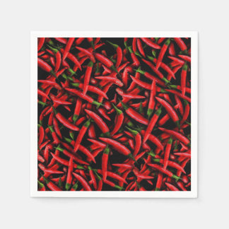 Serviette En Papier Motif Red Chili Peppers