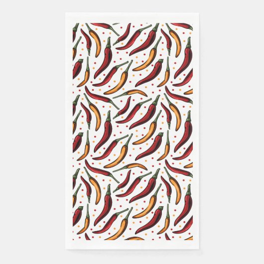 Serviette En Papier Motif Red Chili Peppers (Devant)