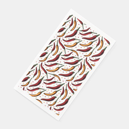 Serviette En Papier Motif Red Chili Peppers (Coin)