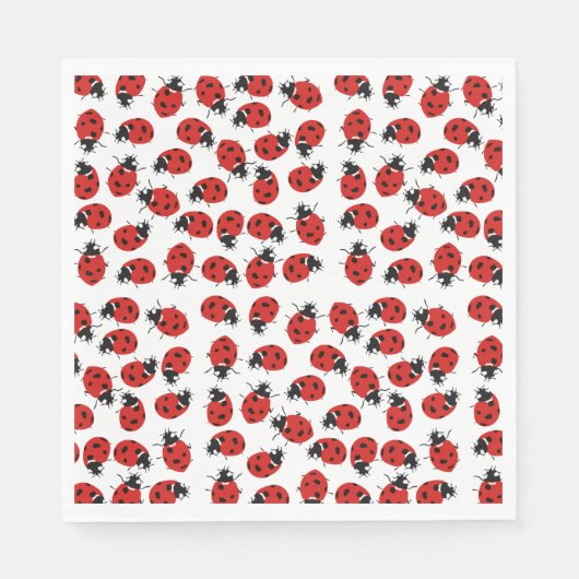 Serviette En Papier Motif Red Ladybug (Devant)