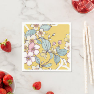 Serviette En Papier Motif répété dans les couleurs pastel
